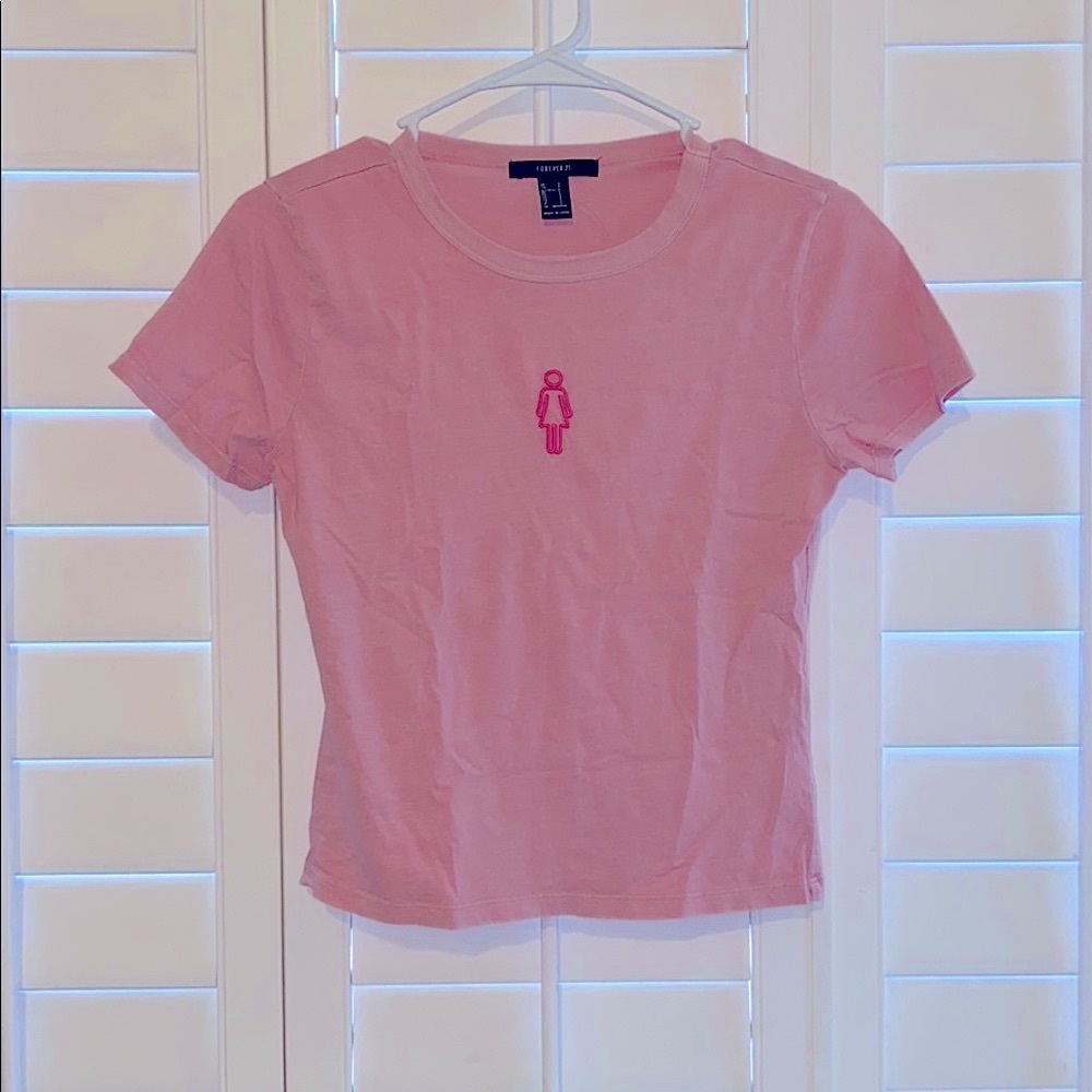 Forever 21 Pink Female Embroidery Sz S